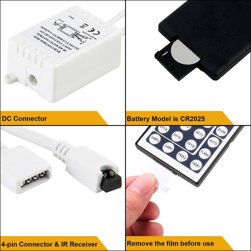 SUPERNIGHT RGB LED Light Strip Remote Controller, Dimmer for RGB LED Strip Lights, 44 Key Wireless IR Remote Controller for SMD 5050 3528 Rope Lights - Image 3